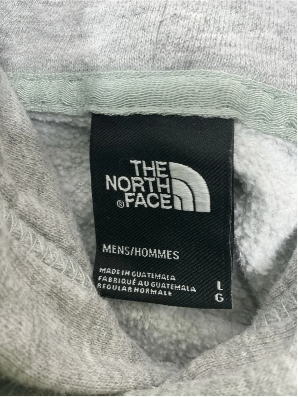 The North Face Mens Gray Fleece Pullover Hoodie Logo Graphic Pockets L